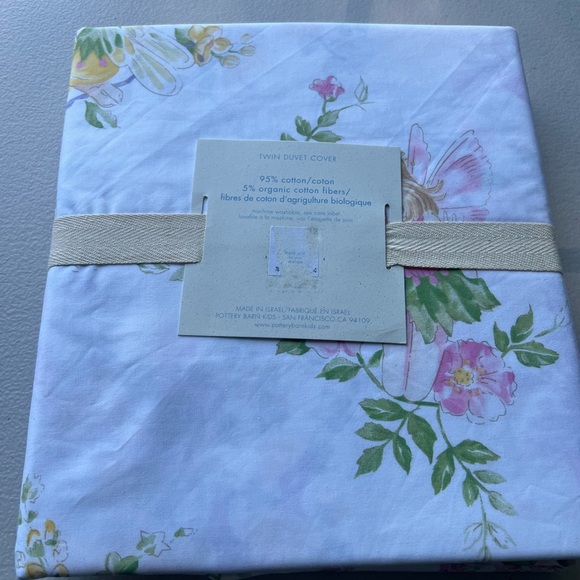 New Pottery Barn Hannah's Fairy Floral Duvet Cover - Picture 2 of 5